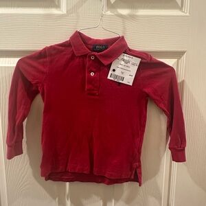Polo by Ralph Lauren Long Sleeve Polo - Red